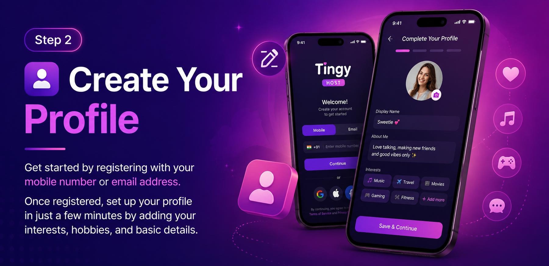 Tingy app screen 2